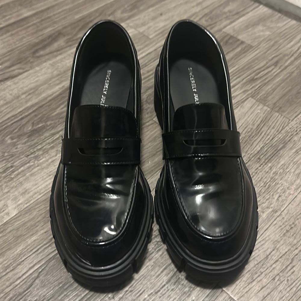 Black Platform Loafers